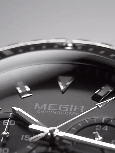 MEGIR 2064 Luxury Business Quartz, Chronograph Gift Watches for Men