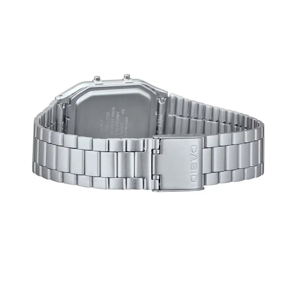Casio Vintage Analog-Digital AQ-230A-7AMQYDF Silver Dial 29.8mm Stainless Steel Unisex Watch
