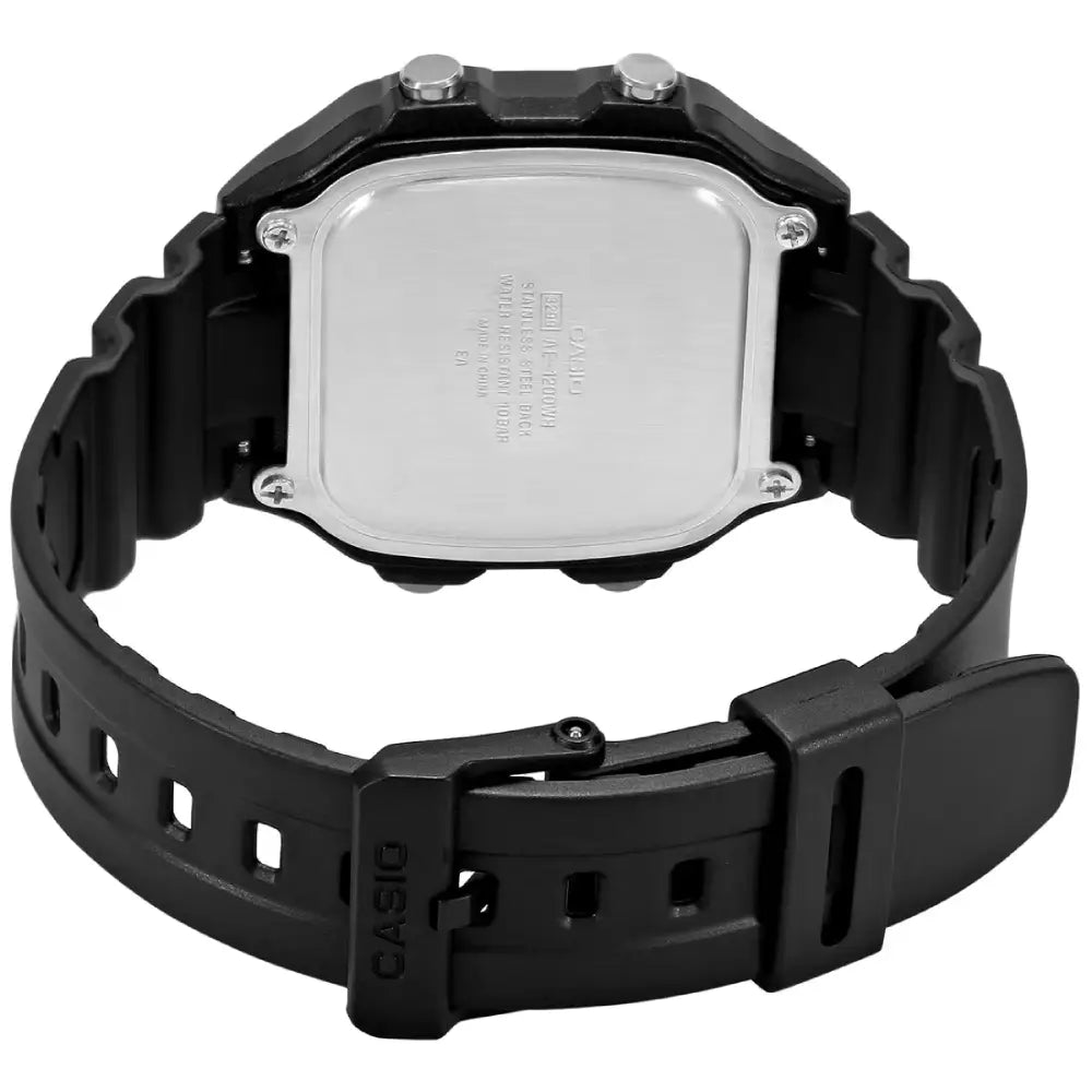 Casio World Time Digital AE-1200WH-1AVDF Grey/Black Dial Digital and Analog Resin Strap Men's Watch