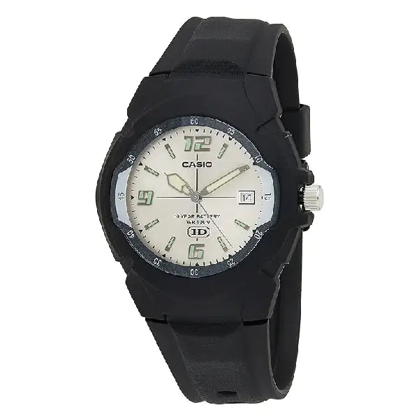 Casio Standard Analog MW-600F-7AVDF Silver Dial 41.5mm Resin Strap Men's Watch