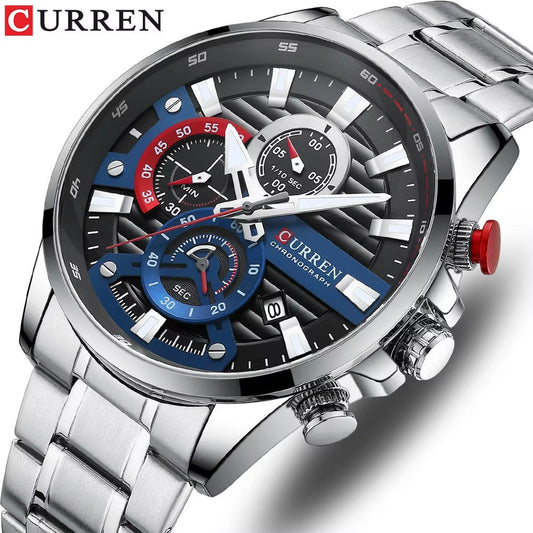 CURREN 8415 Sport Quartz Men's Wristwatches, with Date Luxury Chronograph